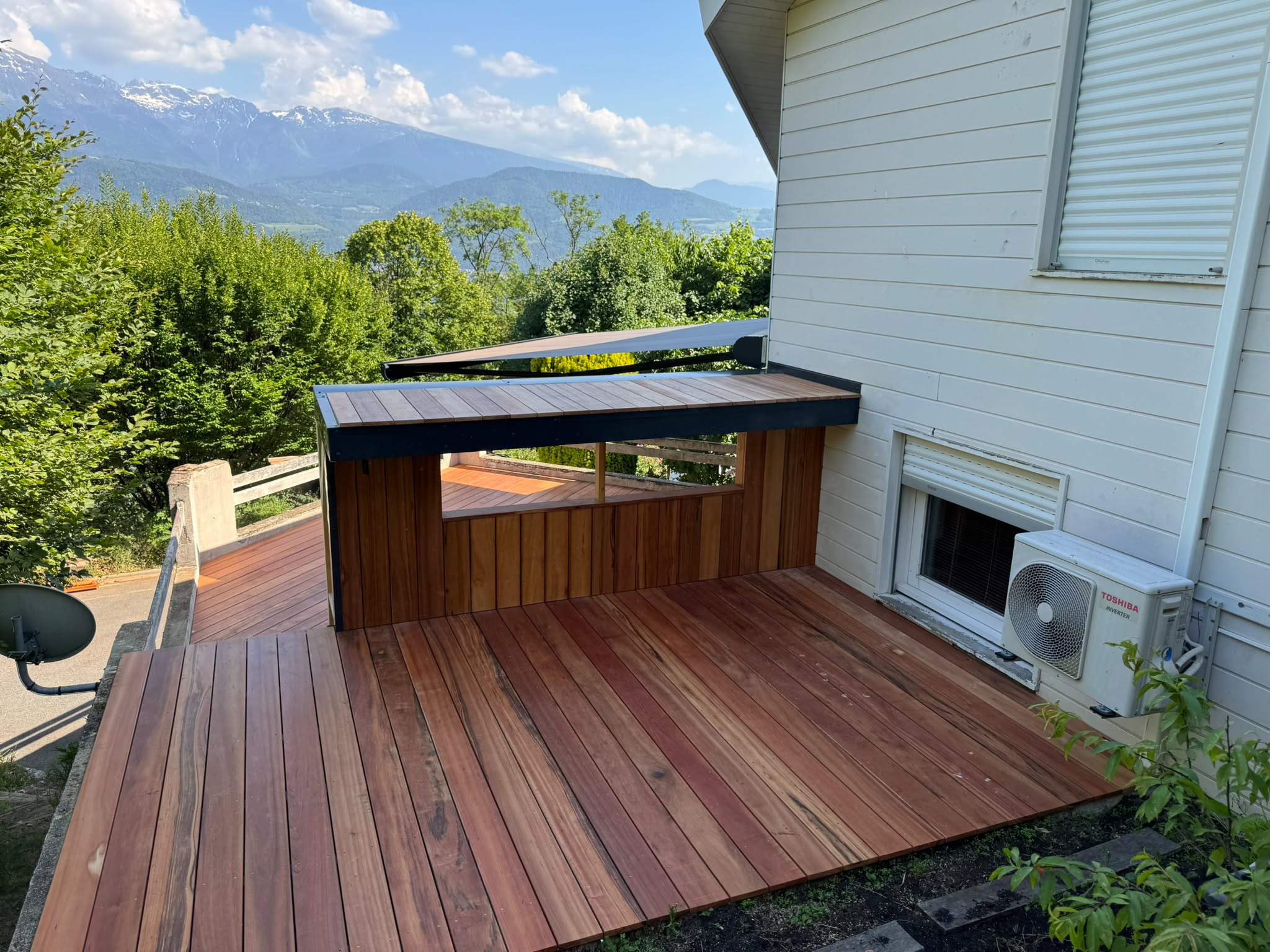 Réalisation d'une terrasse bois à Biviers